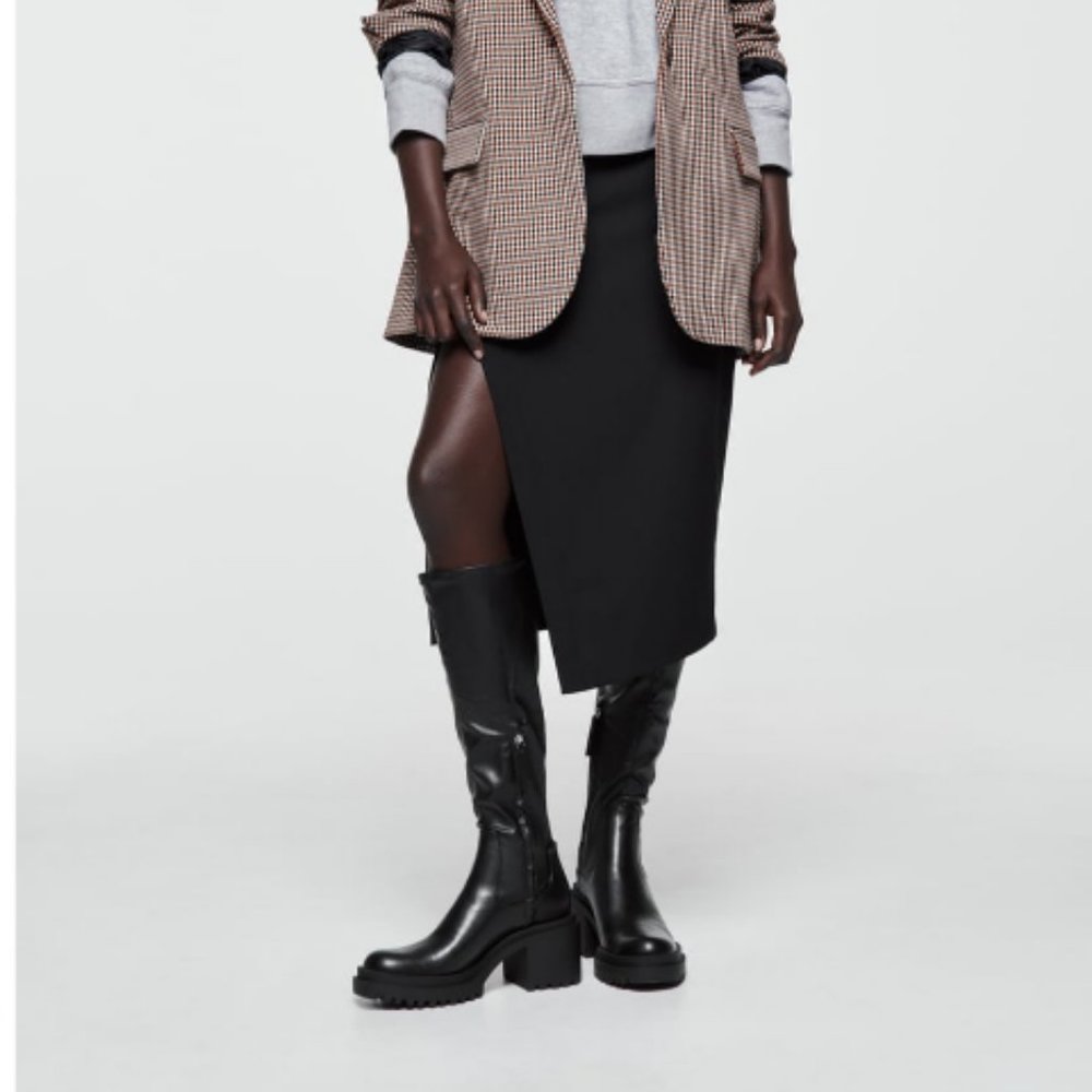 Zara - FITTED HEELED KNEE HIGH BOOTS
